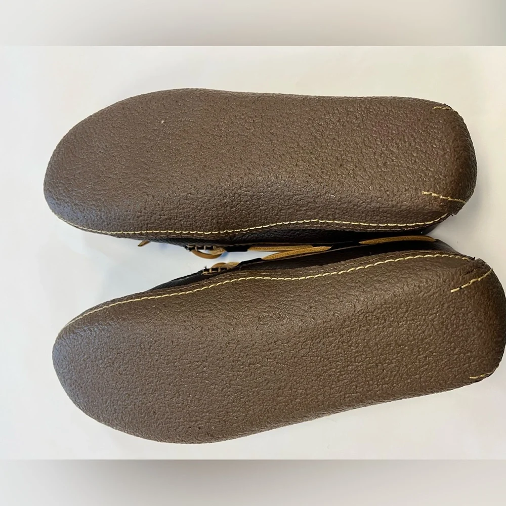 LL‎ Bean Brown Moccasin Slippers Sz. 10